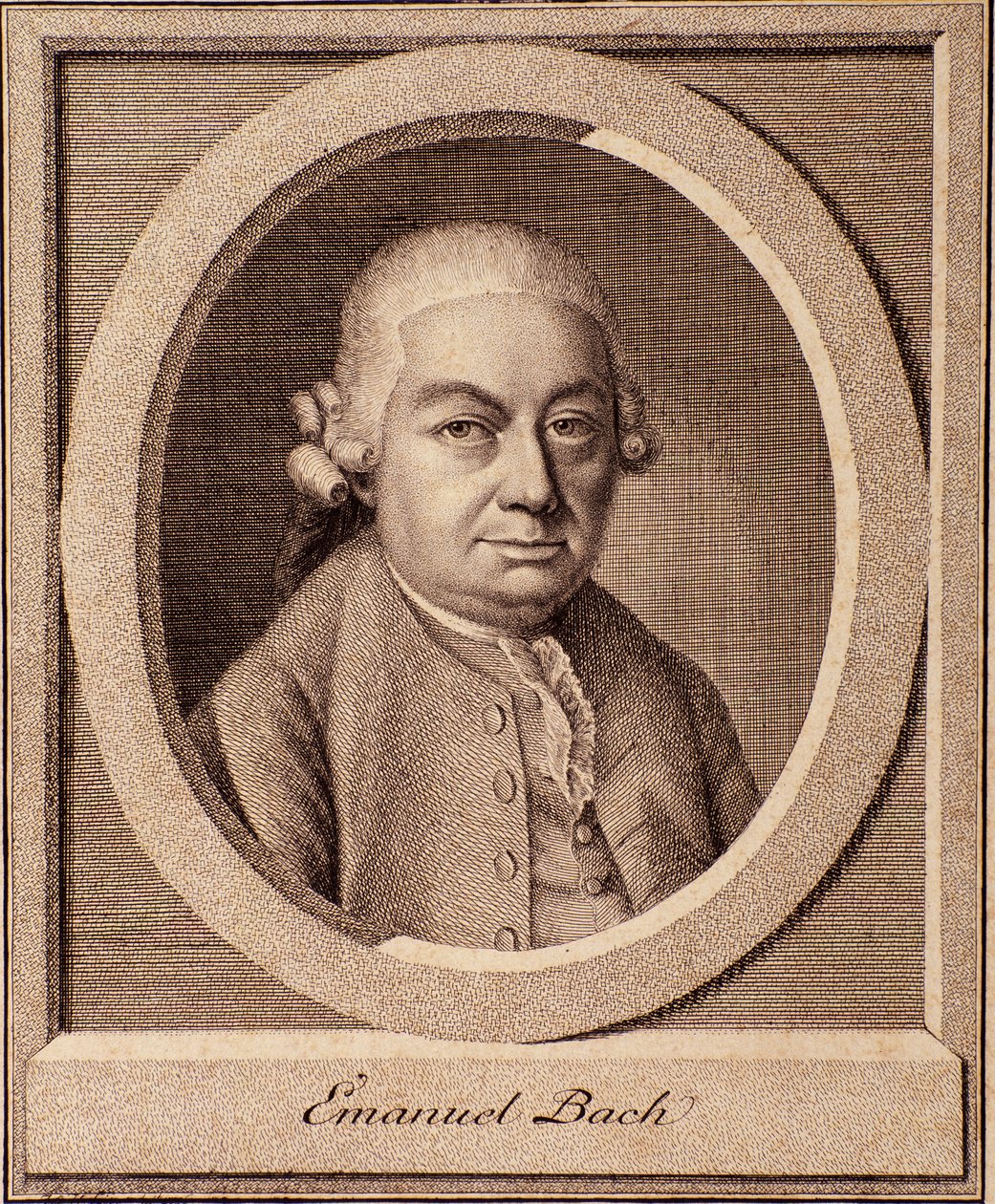 Portret niemieckiego kompozytora Carla Philippa Emanuela Bacha (1714-1788) syna Johanna Sebastiana Bacha autorstwa German School