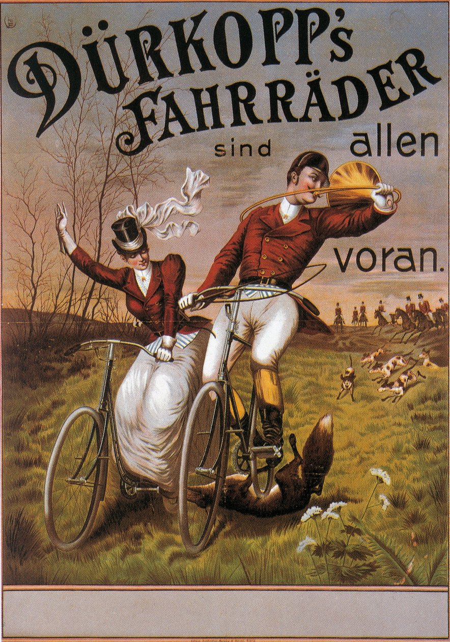 Plakat reklamujący rowery „Durkopp” autorstwa German School
