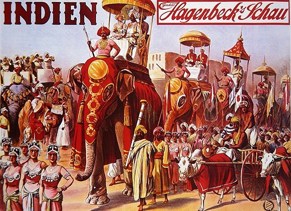 Plakat reklamowy "Indien - Hagenbeck
