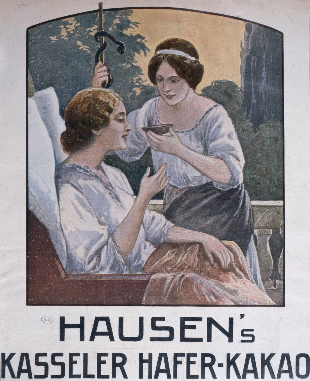 Plakat reklamujący czekoladę z Kassel, 1908 autorstwa German School