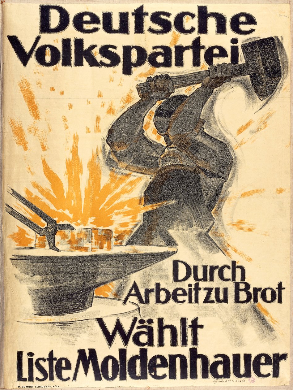 Plakat Niemieckiej Partii Ludowej autorstwa German School