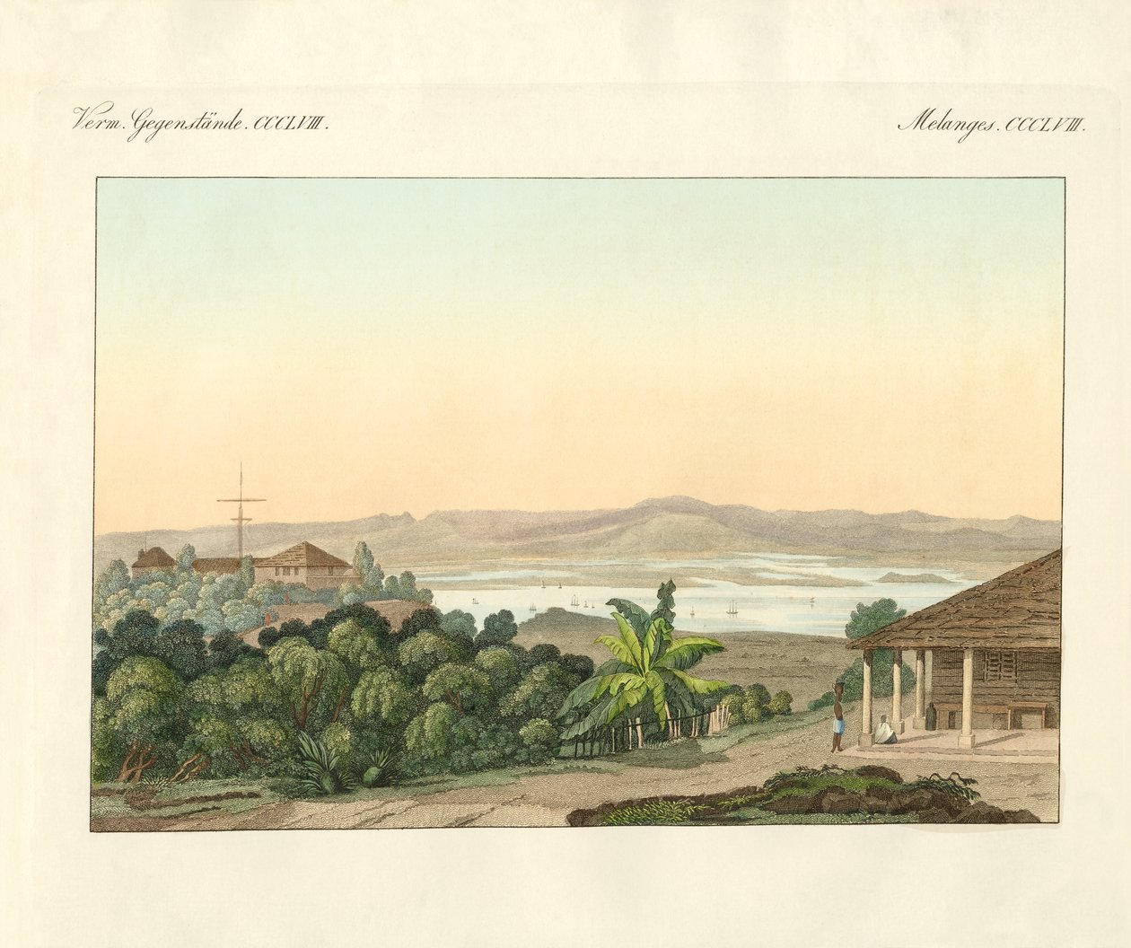 Pulu Penang (kolorowy grawerunek) autorstwa German School