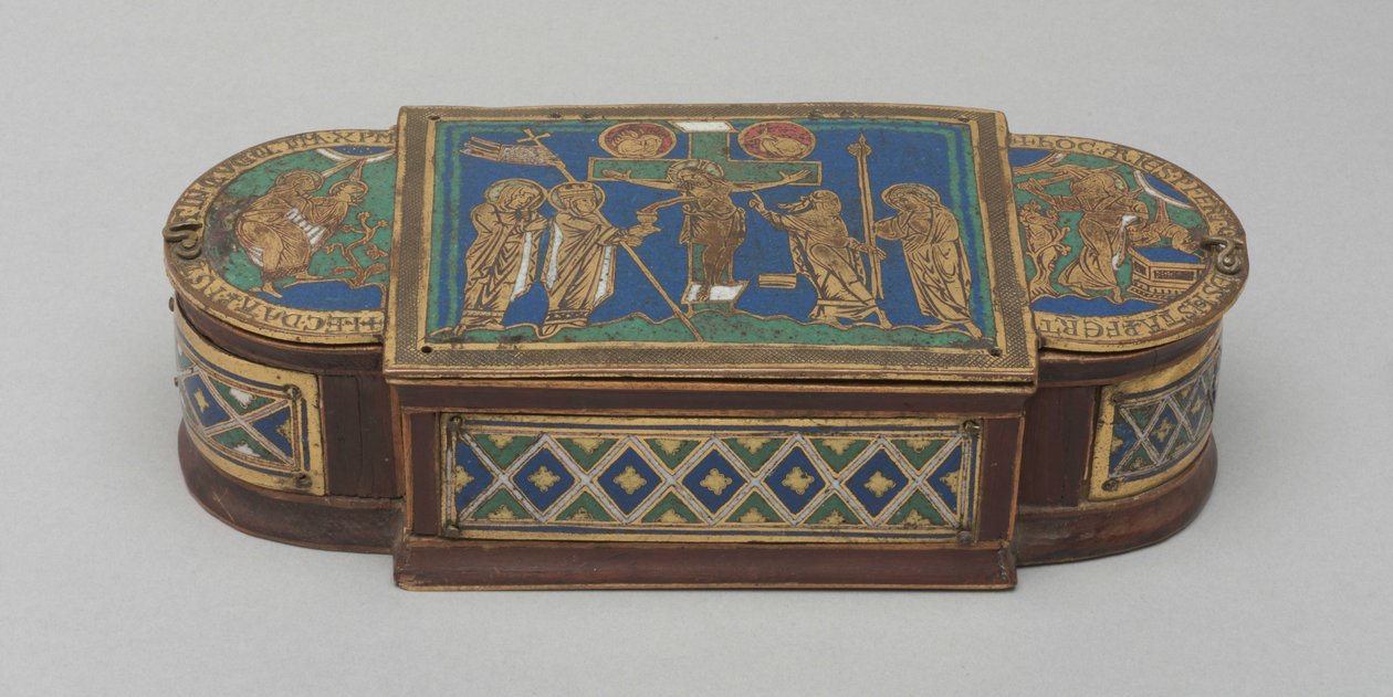 Cyborium, ok.1170-1180 (pozłacana miedź, emalia champlevé i cloisonné, rdzeń drewniany (nowoczesny)) autorstwa German School