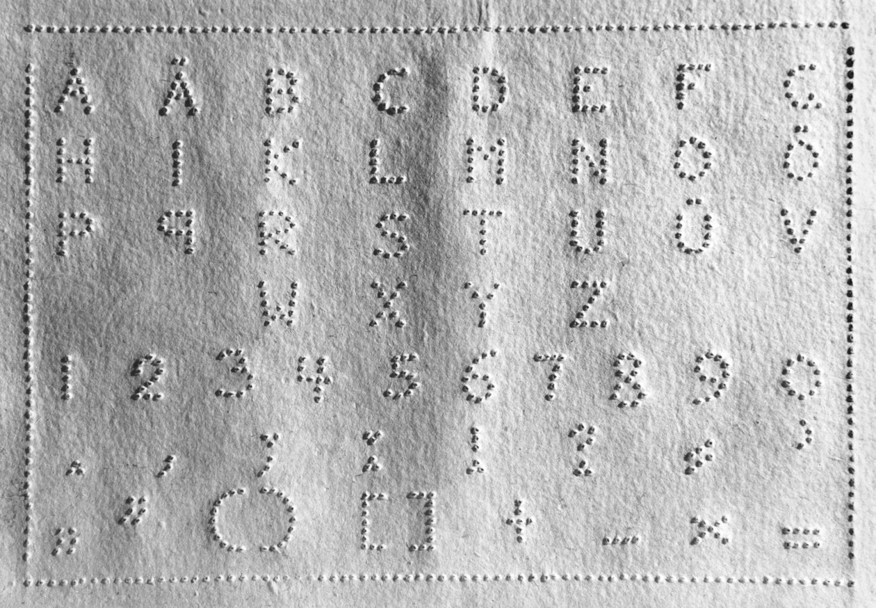 Rafigrafia, nowa metoda pisania i czytania dla niewidomych, 1837 autorstwa German School