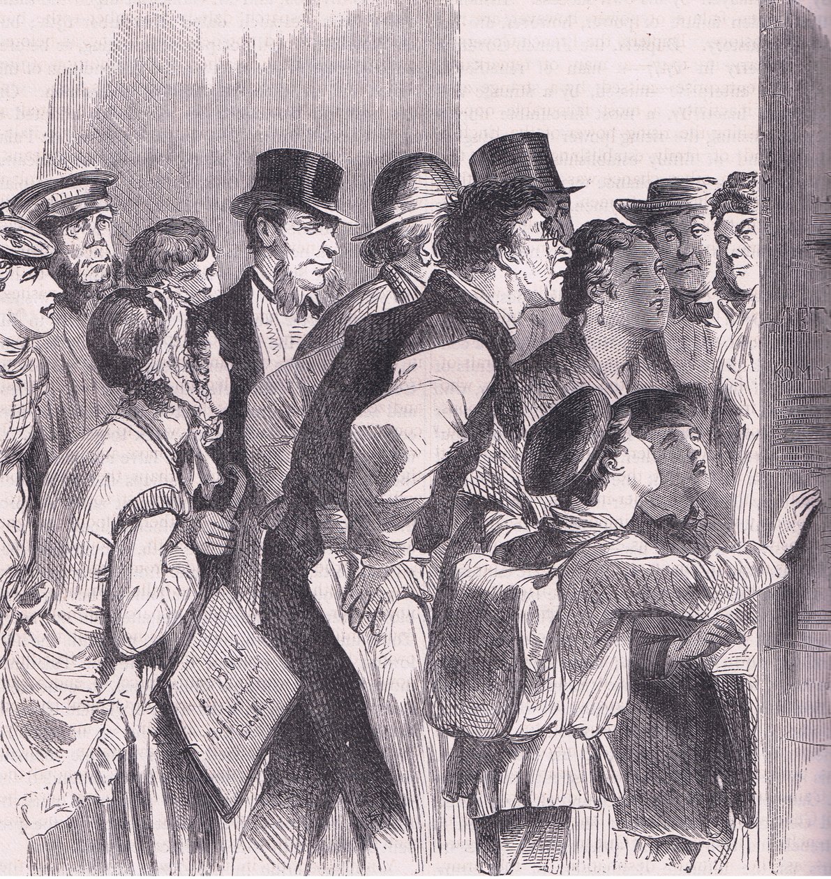 Czytanie wiadomości w Berlinie, Cassells History of the War between France and Germany opublikowany przez Cassell and Company Limited, c.1890 (lito) autorstwa German School