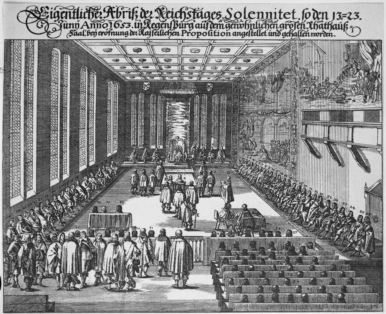 Reichstag w Ratyzbonie w dużej sali rady w Ratyzbonie autorstwa German School