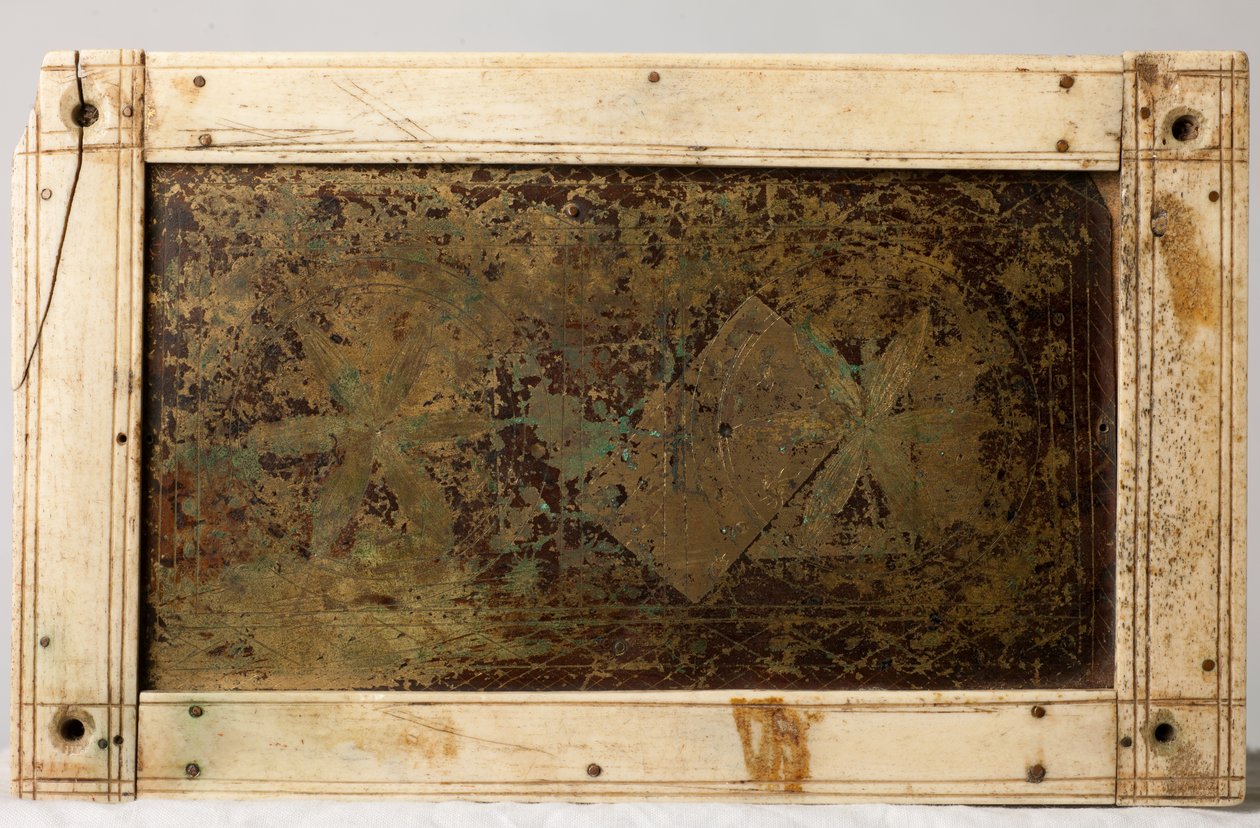 Relikwiarz, Kolonia, Niemcy, ok.1150 (drewno i kość słoniowa) autorstwa German School