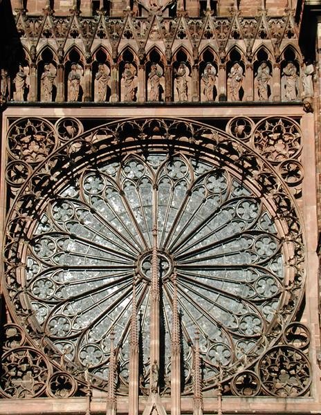 Okno różane z fasady zachodniej, początek 1277 r. (fot.) autorstwa German School