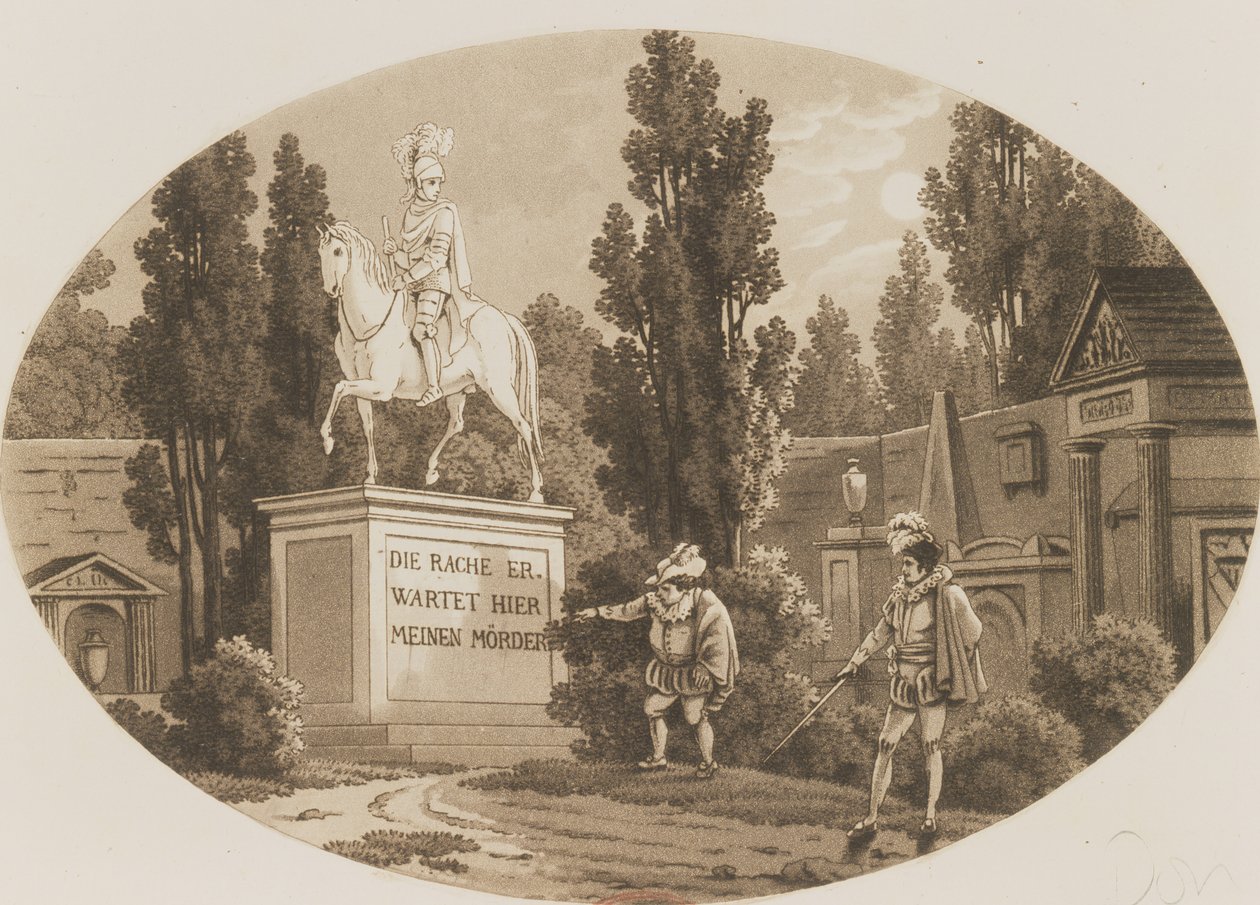 Scena z Don Giovanniego Wolfganga Amadeusza Mozarta autorstwa German School