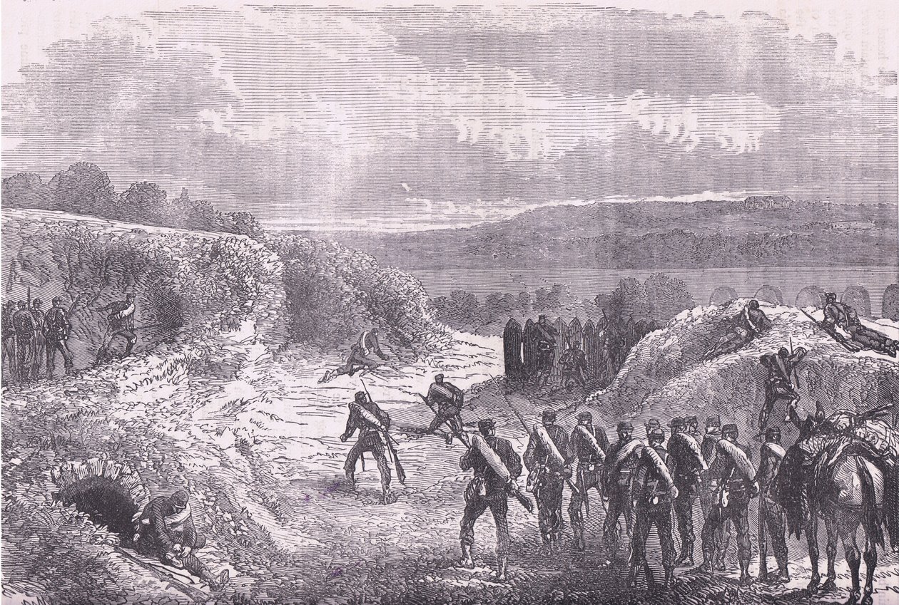 Sortie z Paryża, Cassells History of the War between France and Germany wydana przez Cassell and Company Limited, c.1890 (lito) autorstwa German School