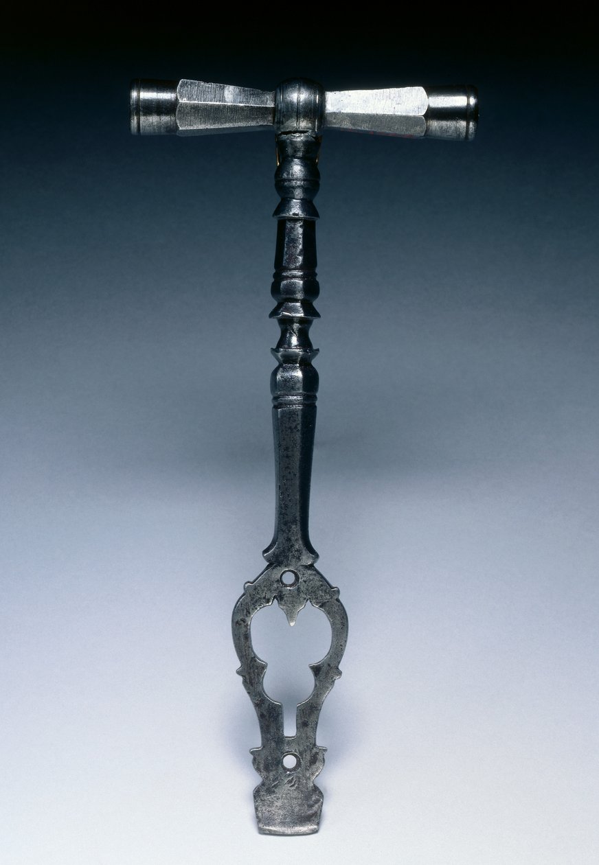 Klucz do pistoletu blokującego koła, ok. 1600-25 (stal) autorstwa German School