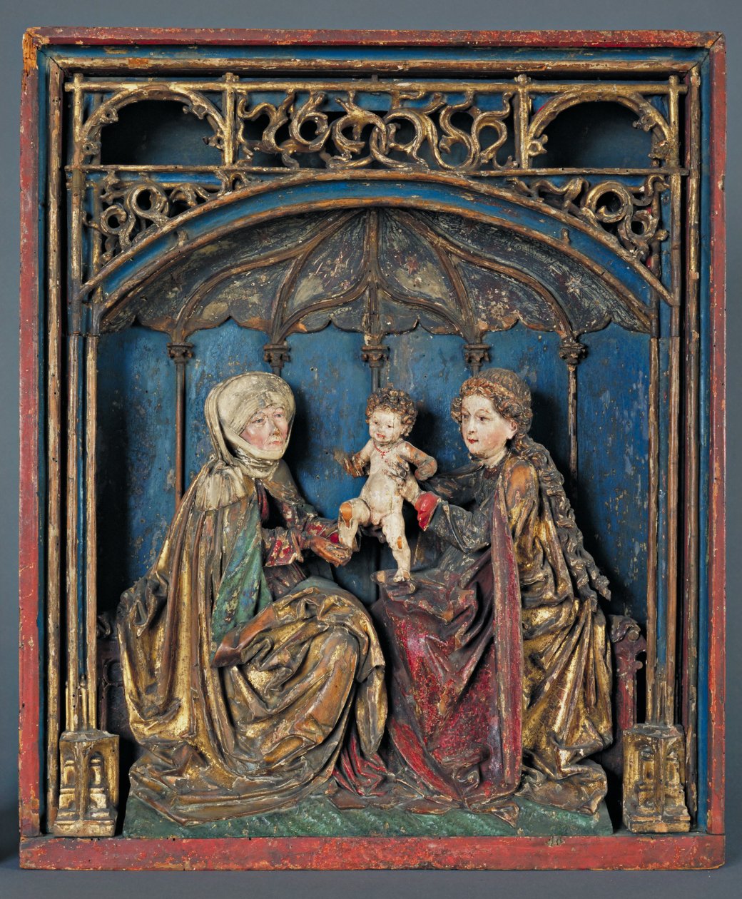 Św. Anna, Maria i Dzieciątko (Anna Selbdrift) Górny Ren, ok. 1515 (drewno polichromowane i złocone) autorstwa German School
