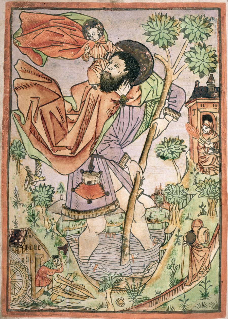 Św. Krzysztof: niemiecki, ok. 1470 autorstwa German School