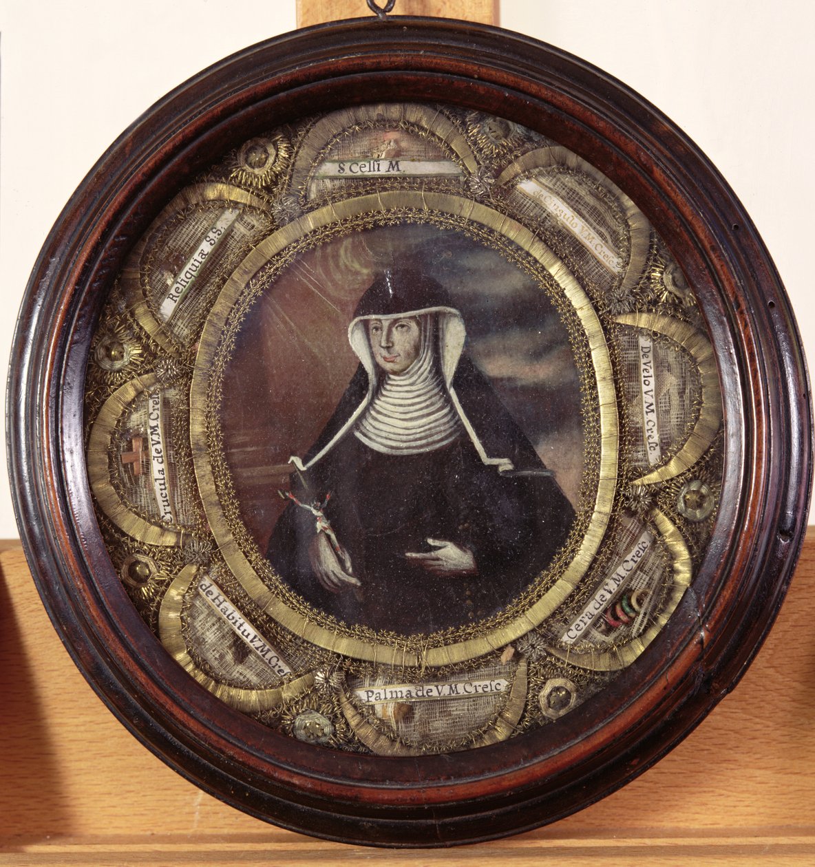 Św. Maria Crescentia Hoess (1682-1744) w otoczeniu relikwii świętej autorstwa German School