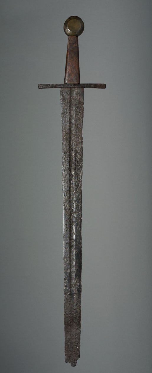 Miecz, ok. 1350 (zamienniki rękojeści z żelaza, drewna i mosiądzu) autorstwa German School