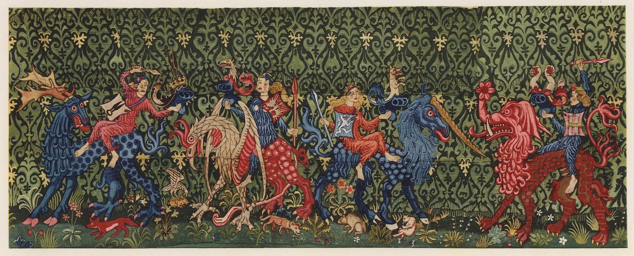 Gobelin przedstawiający mityczne stworzenia, Oberrhein autorstwa German School