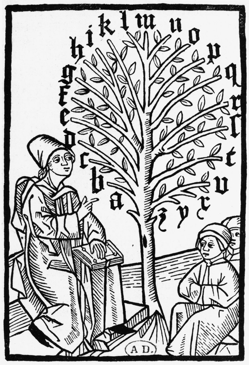 Nauczanie alfabetu, 1490 autorstwa German School