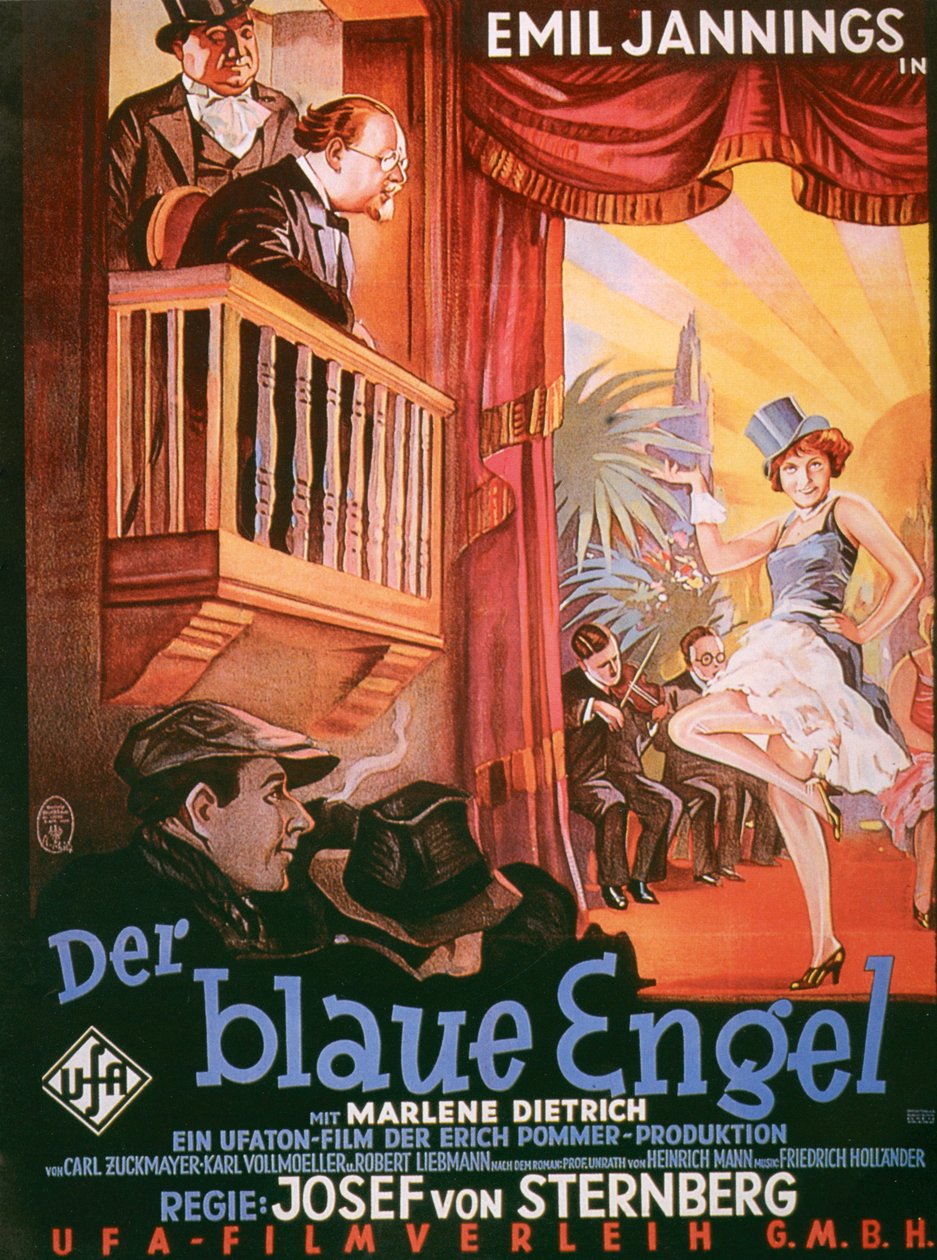 Plakat filmowy Błękitny Anioł autorstwa German School