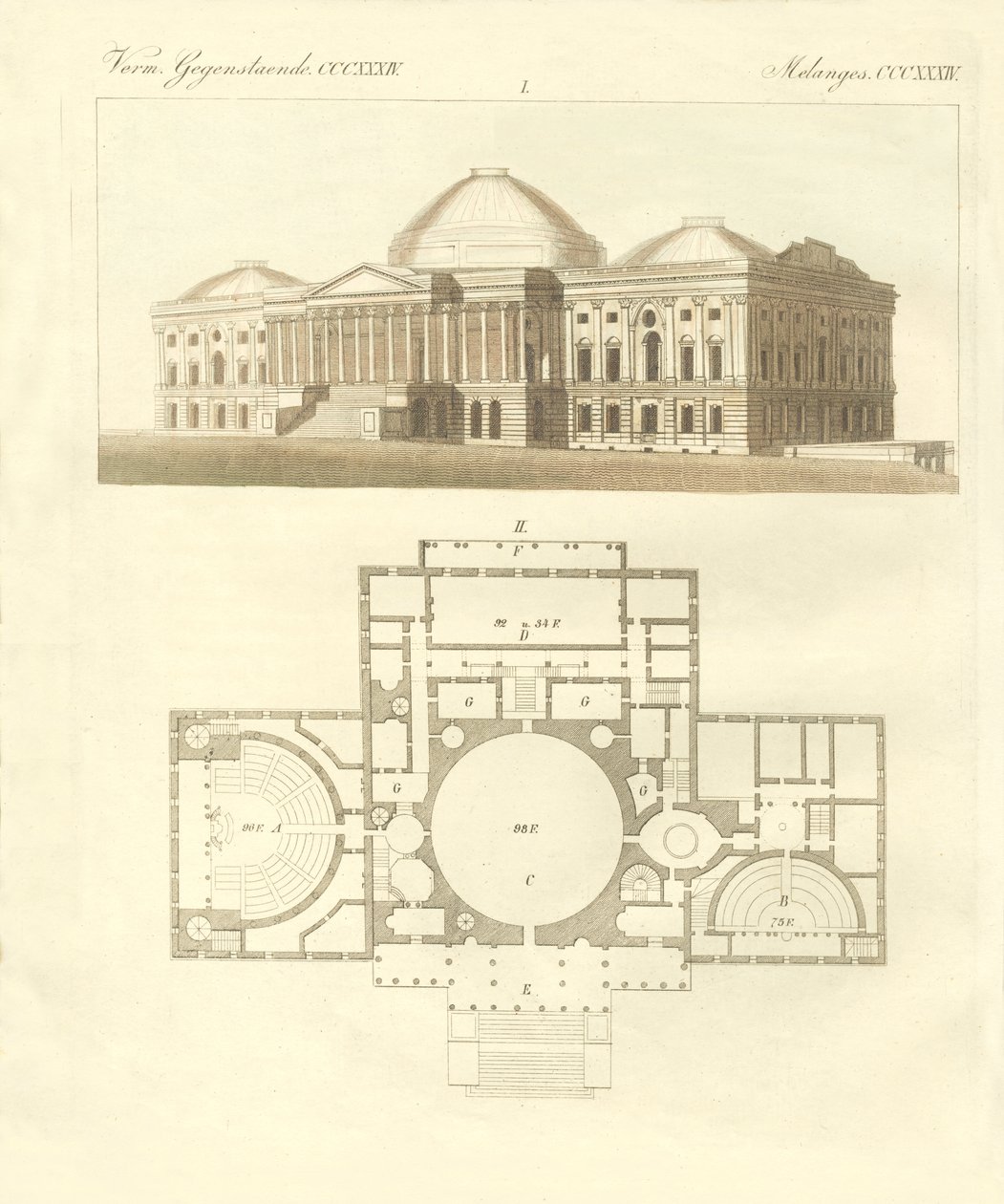 Kapitol Stanów Zjednoczonych w Waszyngtonie (kolorowy grawerunek) autorstwa German School