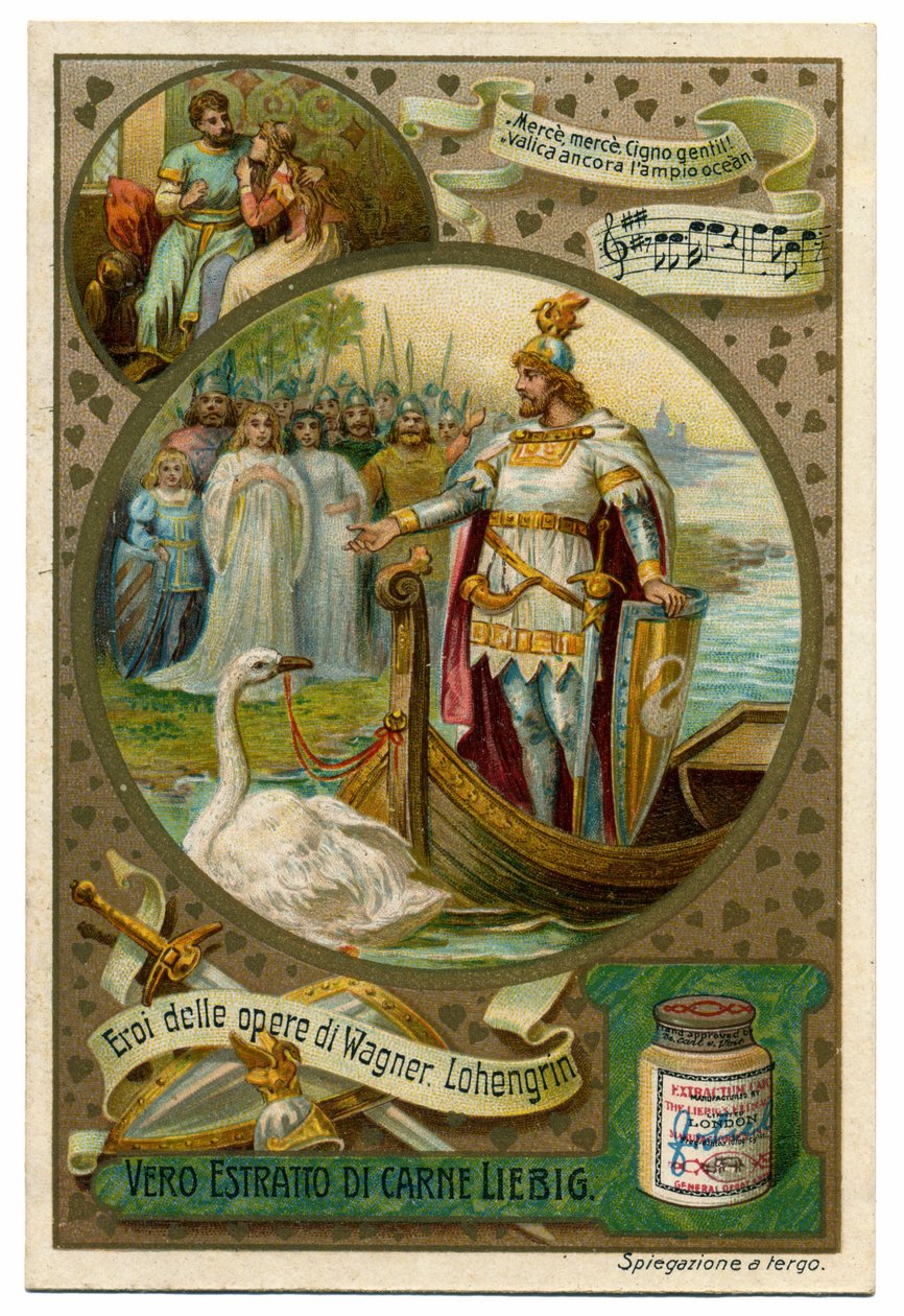 Os personagens de Lohengrin polonês autorstwa German School