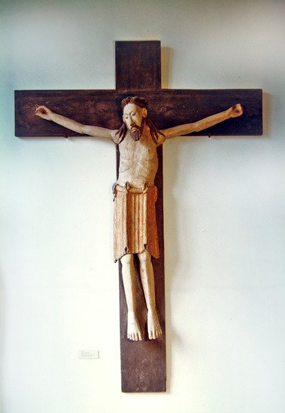 Chrystus z Untergermaringen, Kaufberen, ok.1180 (drewno malowane) autorstwa German School