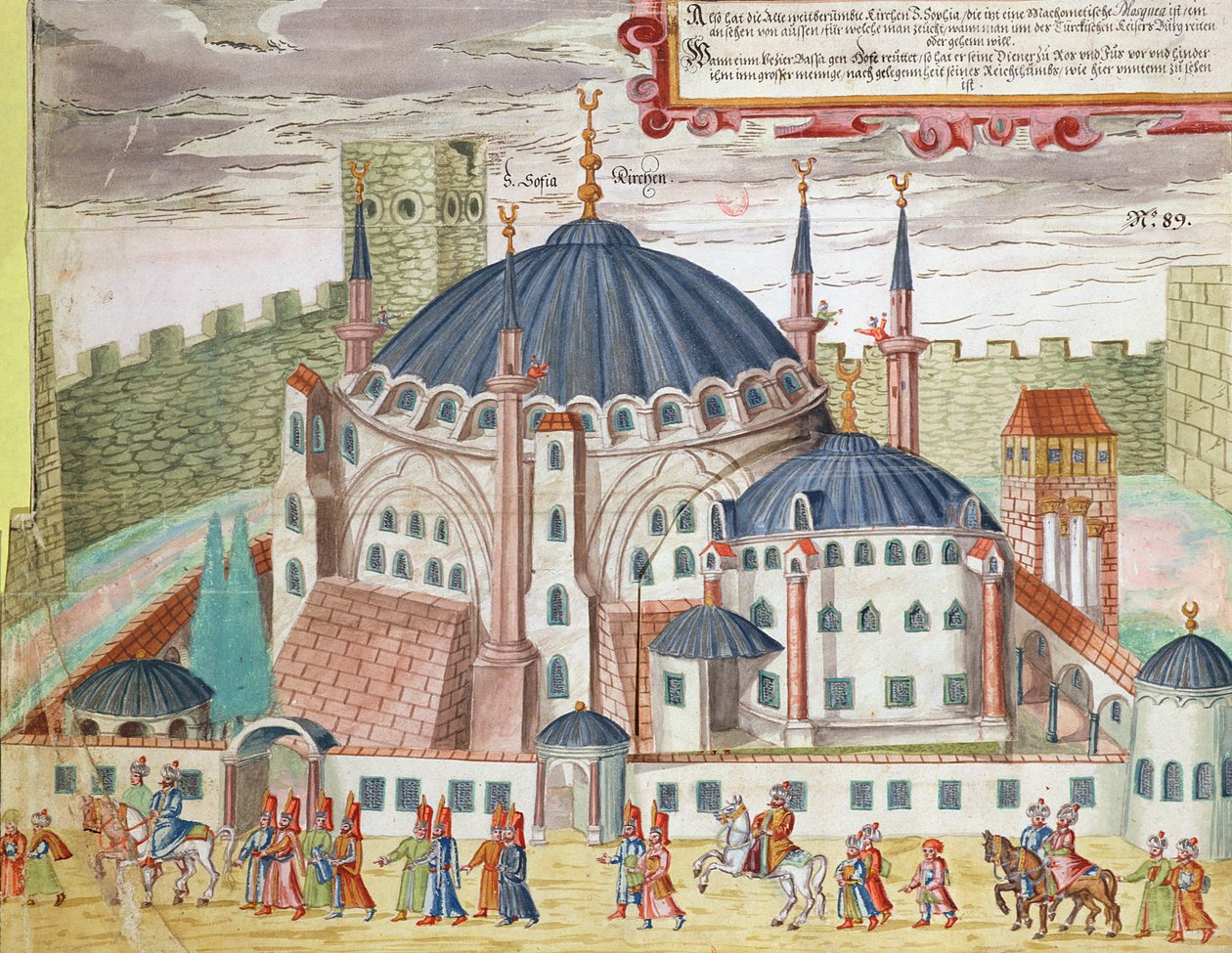 Kościół św. Zofii przekształcony w meczet (wc na papierze) autorstwa German School