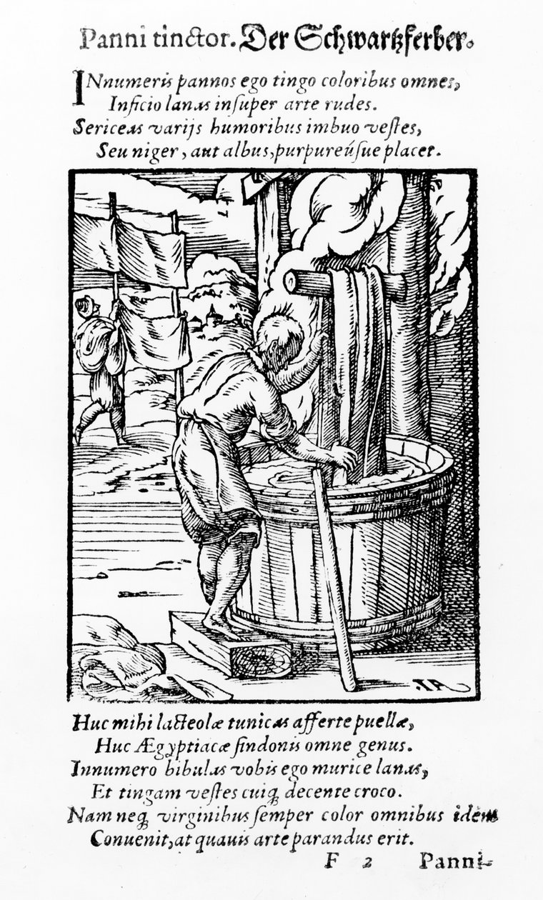 The Cloth Dyer, wydana przez Hartmana Schoppera autorstwa German School