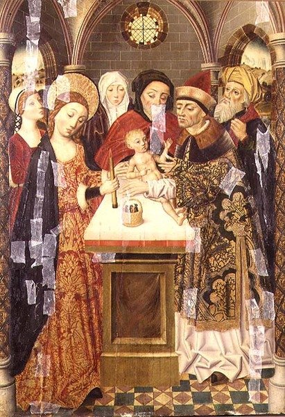 Ofiarowanie w świątyni, ok. 1480 autorstwa German School
