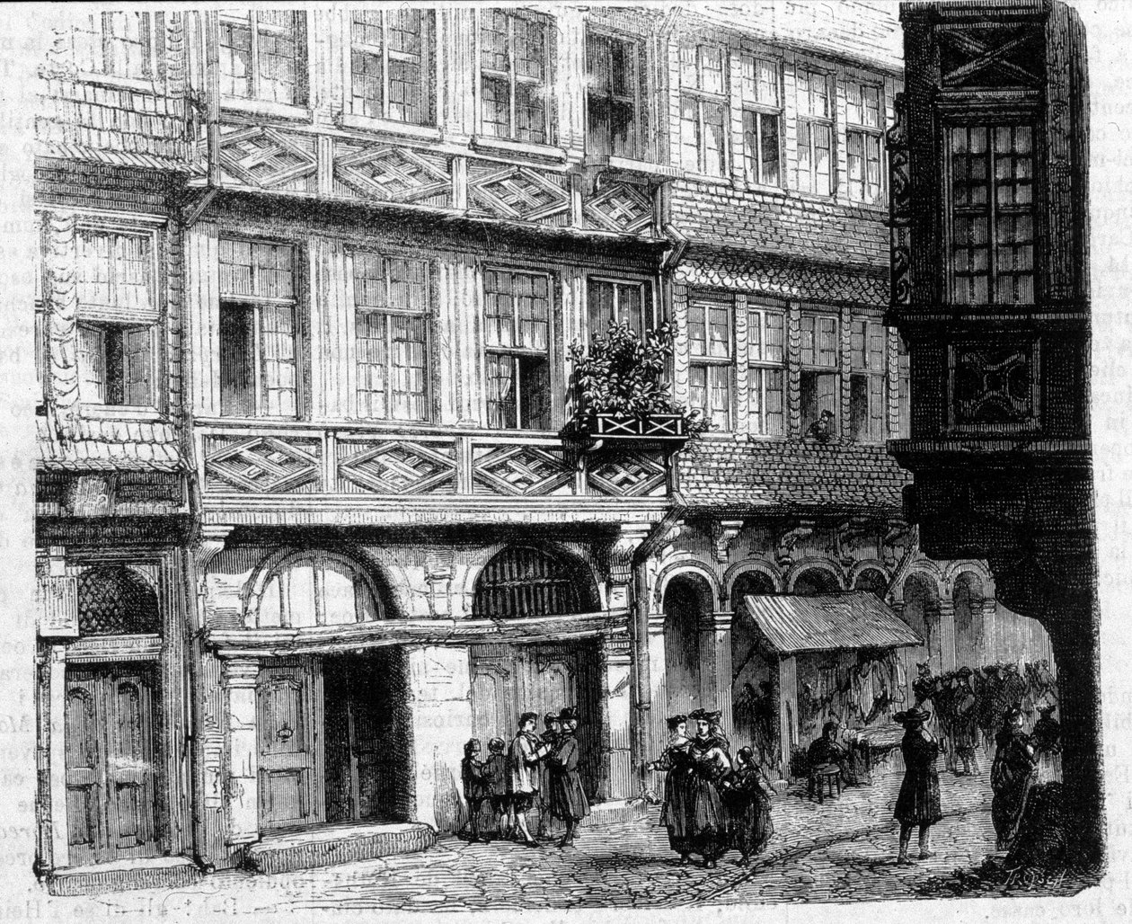 Dom Rotszyldów w getcie, Frankfurt (rycina) autorstwa German School