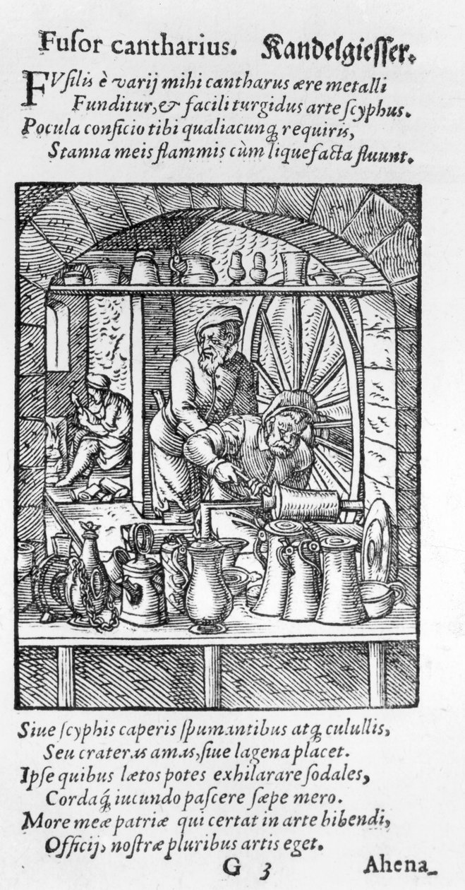 The Tankard Maker, wydana przez Hartmana Schoppera autorstwa German School
