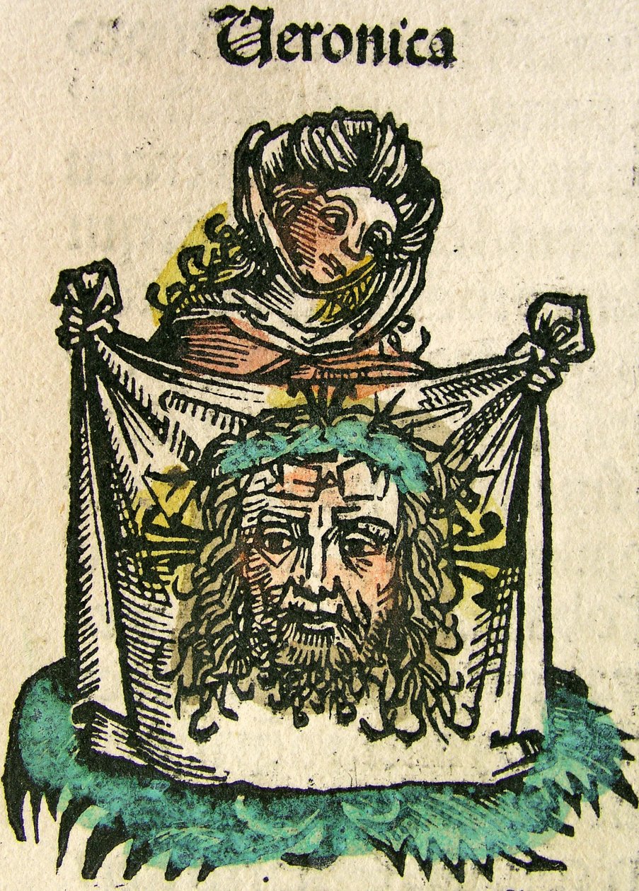 Chusta Weroniki, opublikowana w Kronice Norymberskiej, 1493 autorstwa German School