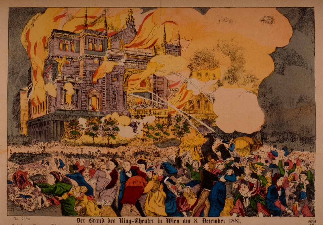 Wielki pożar w Ringtheater 8 grudnia 1881 r., Wiedeń 1881 r. autorstwa German School