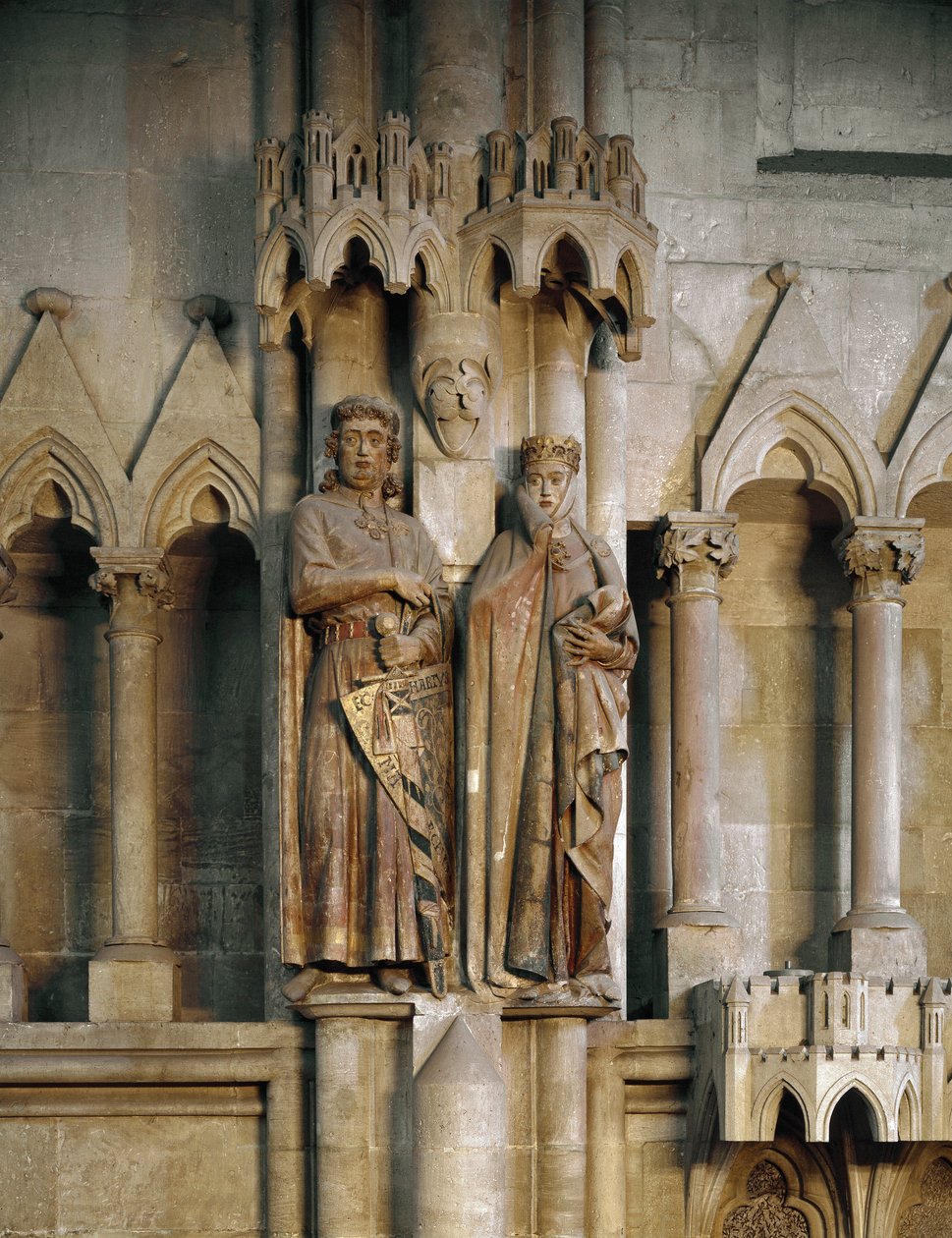 Rycerz Ekkard i jego żona Uta (Hermann i Reglindis) Rzeźba szkoły niemieckiej. 1245 katedra św Piotra i Pawła, Naumburg, Niemcy autorstwa German School