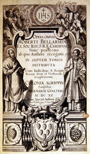 Strona tytułowa Opera Omnia (dzieła wszystkie) Roberta Bellarmine