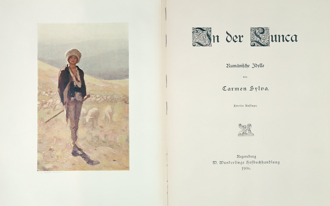 Strona tytułowa powieści In der Lunca Carmen Sylvy, wydanej w Ratyzbonie 1906 autorstwa German School