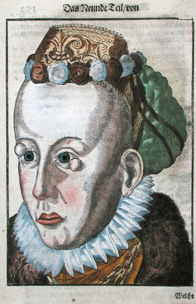 Leczenie stanu oka, z „Ophthalmodouleia” Georga Bartischa (1535-1636) wydanej w Dreźnie w 1583 r. (kolorowy drzeworyt) autorstwa German School