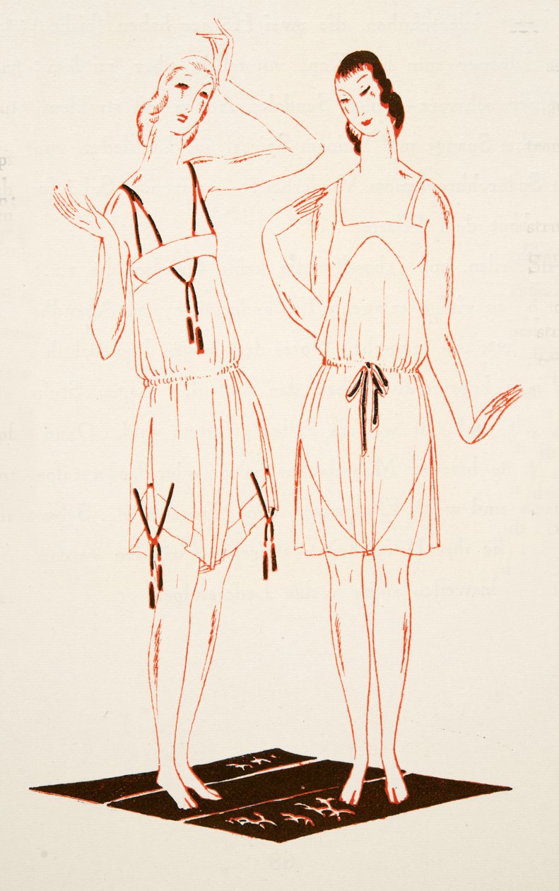 Bielizna od Styl, pub.1922 (nadruk pochoir) autorstwa German School