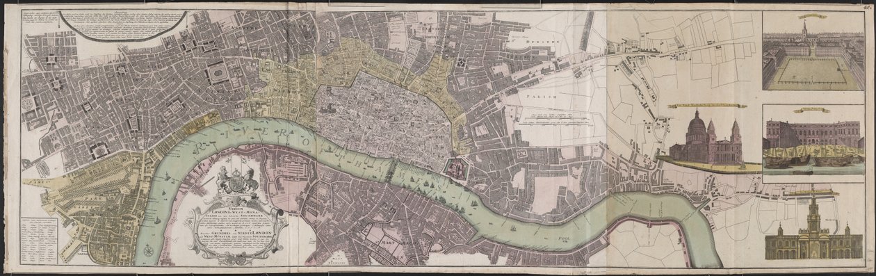 Miasta Londyn i West-Monster oraz przedmieścia Southwark autorstwa German School