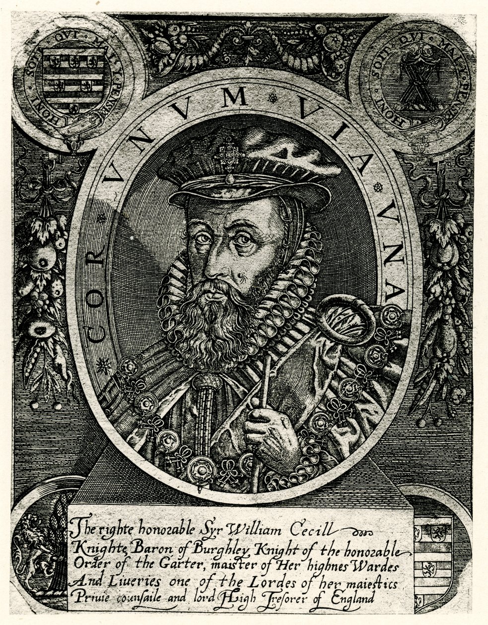 William Cecil Lord Burleigh autorstwa German School