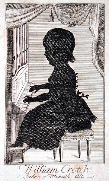 William Crotch (1775-1847) Gra na organach (rycina) autorstwa German School