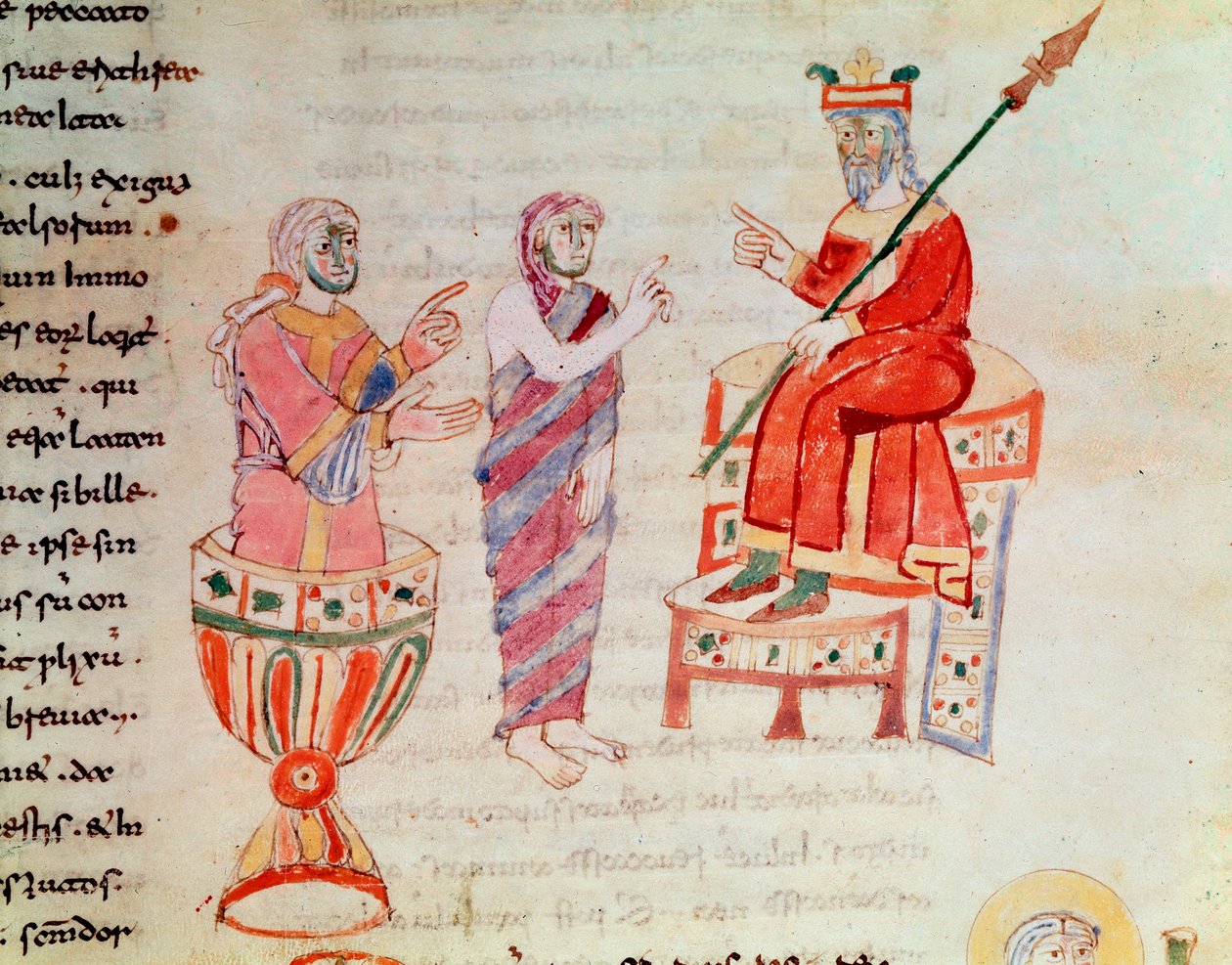 Wyrocznie doradcze Zoroaster lub Zaratustra (Miniatura, IX wiek) autorstwa German School