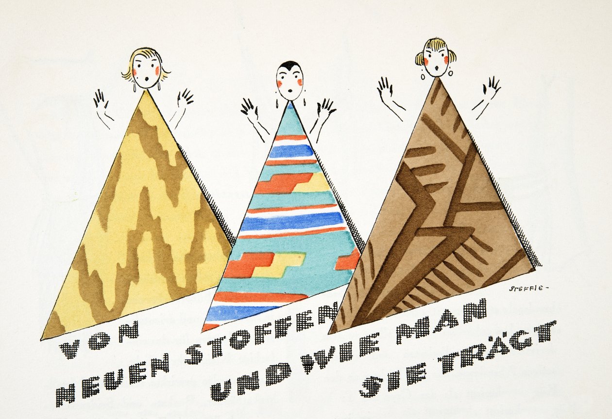 "von neuen stoffen und wie man sie trägt" ze Stylu, wyd. 1922 (druk pochoir) autorstwa German School