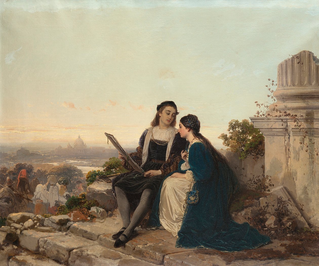 Rafał i Fornarina, 1869. autorstwa Gerolamo Induno