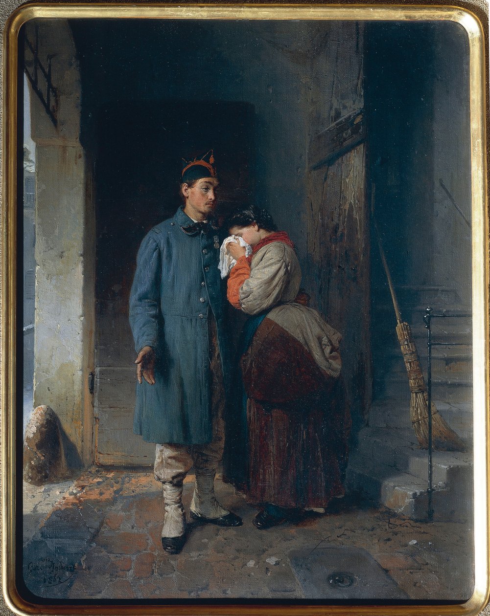 Odejście poborowych 1866 — Gerolamo Induno autorstwa Gerolamo Induno