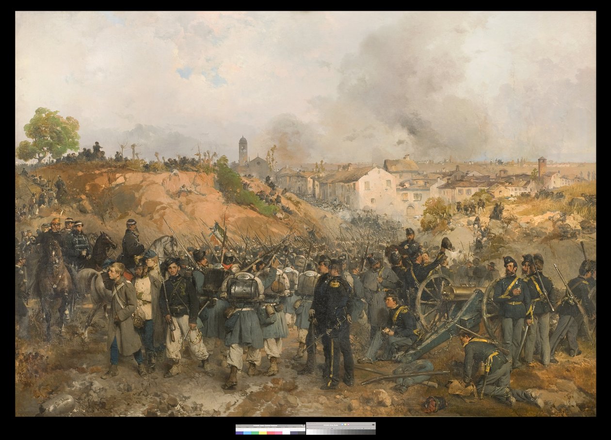 Upadek Palestro, 30 maja 1859 autorstwa Gerolamo Induno