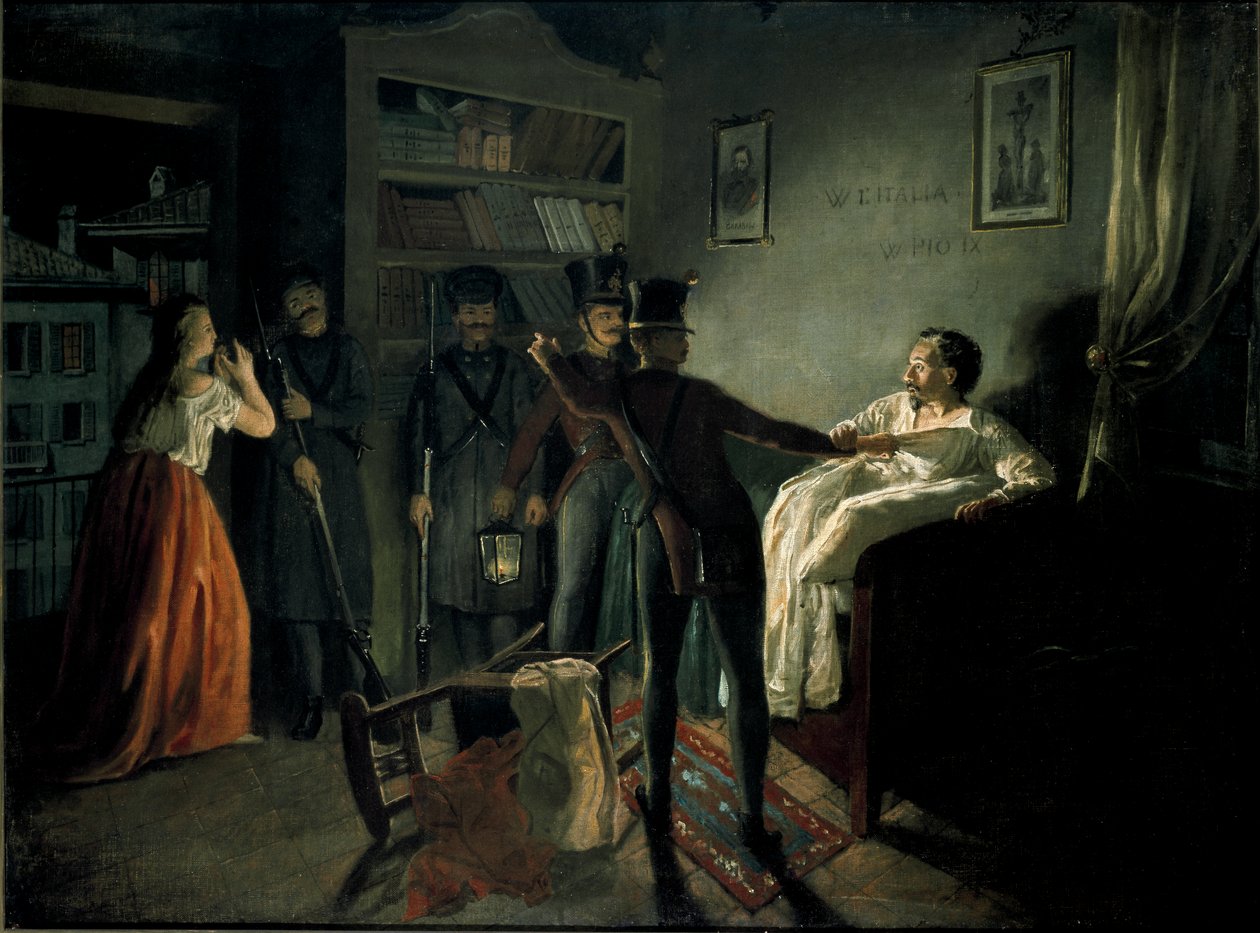 Aresztowanie patrioty Pietro Fortunato Calviego autorstwa Gerolamo Induno
