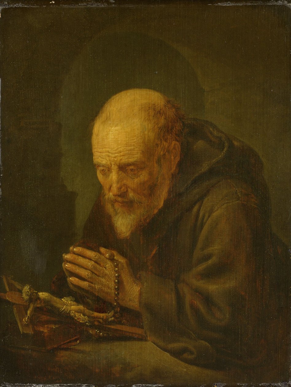 Modlący się pustelnik autorstwa Gerrit Dou
