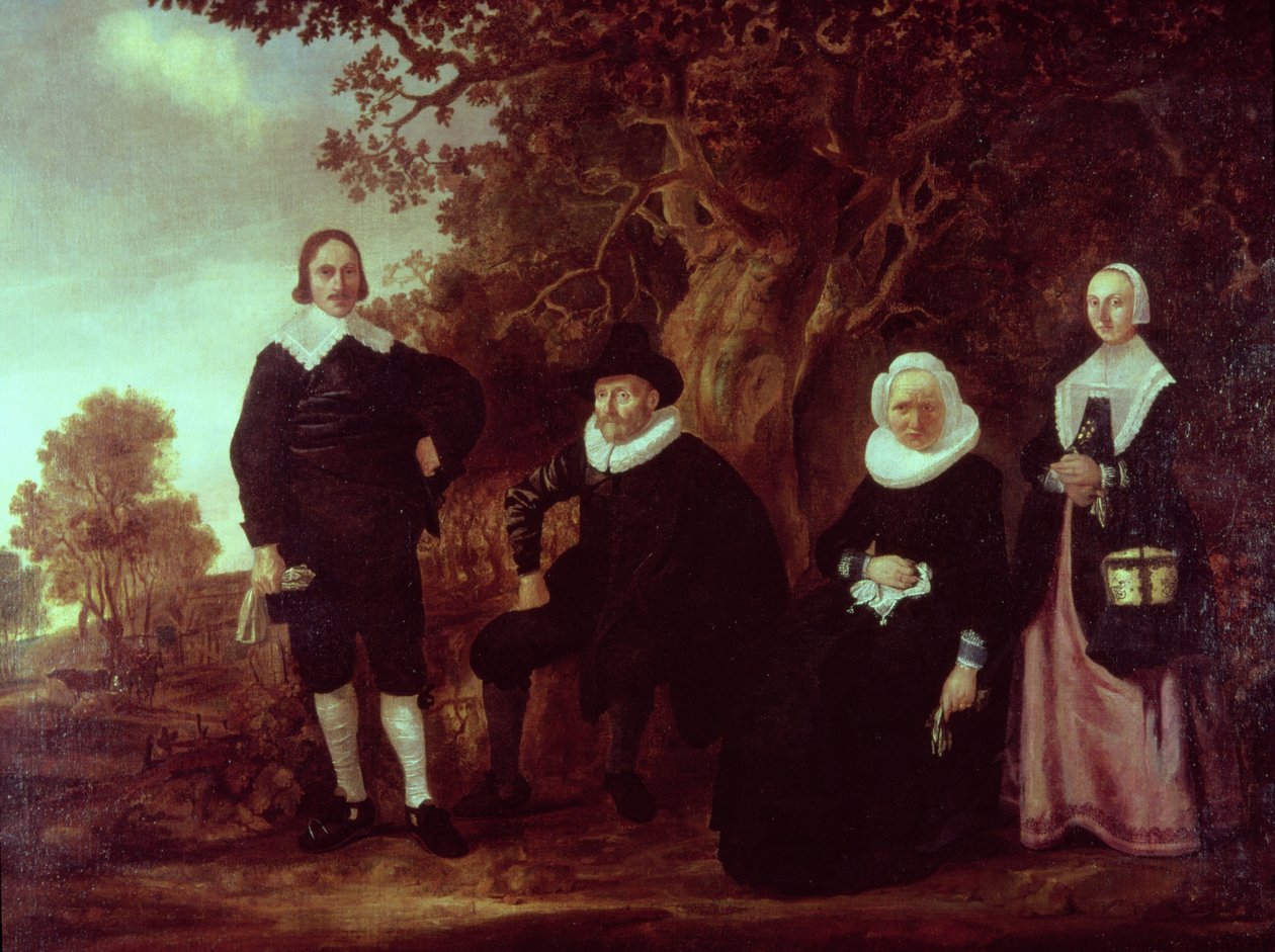 Grupa rodzinna w krajobrazie autorstwa Gerrit van Donck