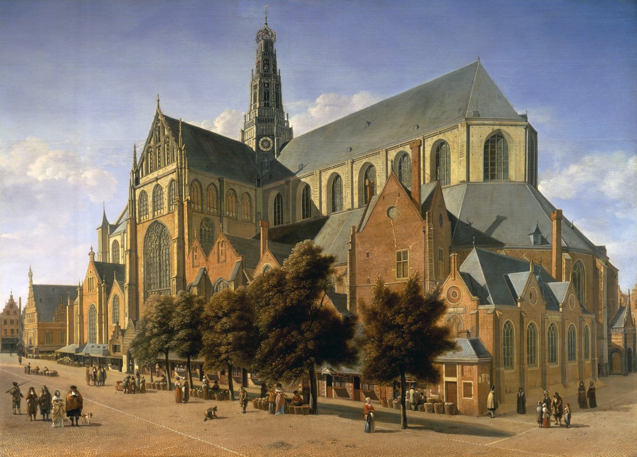 Kościół św. Bawona w Haarlemie, 1666 autorstwa Gerrit Adriaensz Berckheyde