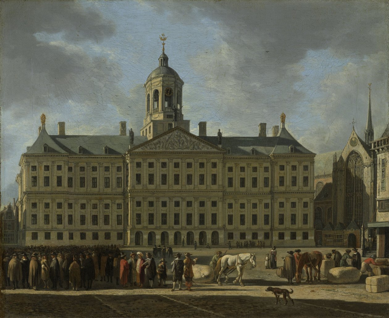 Ratusz na placu Dam, Amsterdam, 1672 autorstwa Gerrit Adriaensz Berckheyde